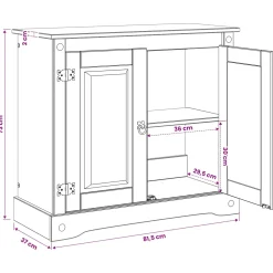 vidaXL Aquarium Stand CORONA Wit en Bruin 81,5 x 37 x 73 cm 250 kg
