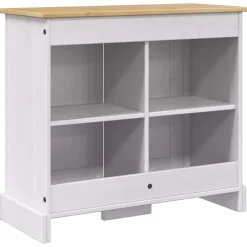 vidaXL Aquarium Stand CORONA Wit en Bruin 81,5 x 37 x 73 cm 250 kg