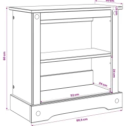 vidaXL Aquarium Stand CORONA Bruin 60,5 x 30 x 60 cm 150 kg
