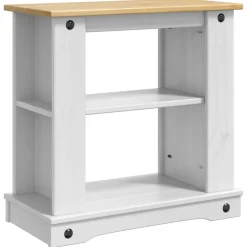 vidaXL Aquarium Stand CORONA Wit en Bruin 60 x 30 x 60 cm 150 kg