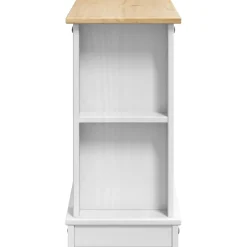 vidaXL Aquarium Stand CORONA Wit en Bruin 60 x 30 x 60 cm 150 kg