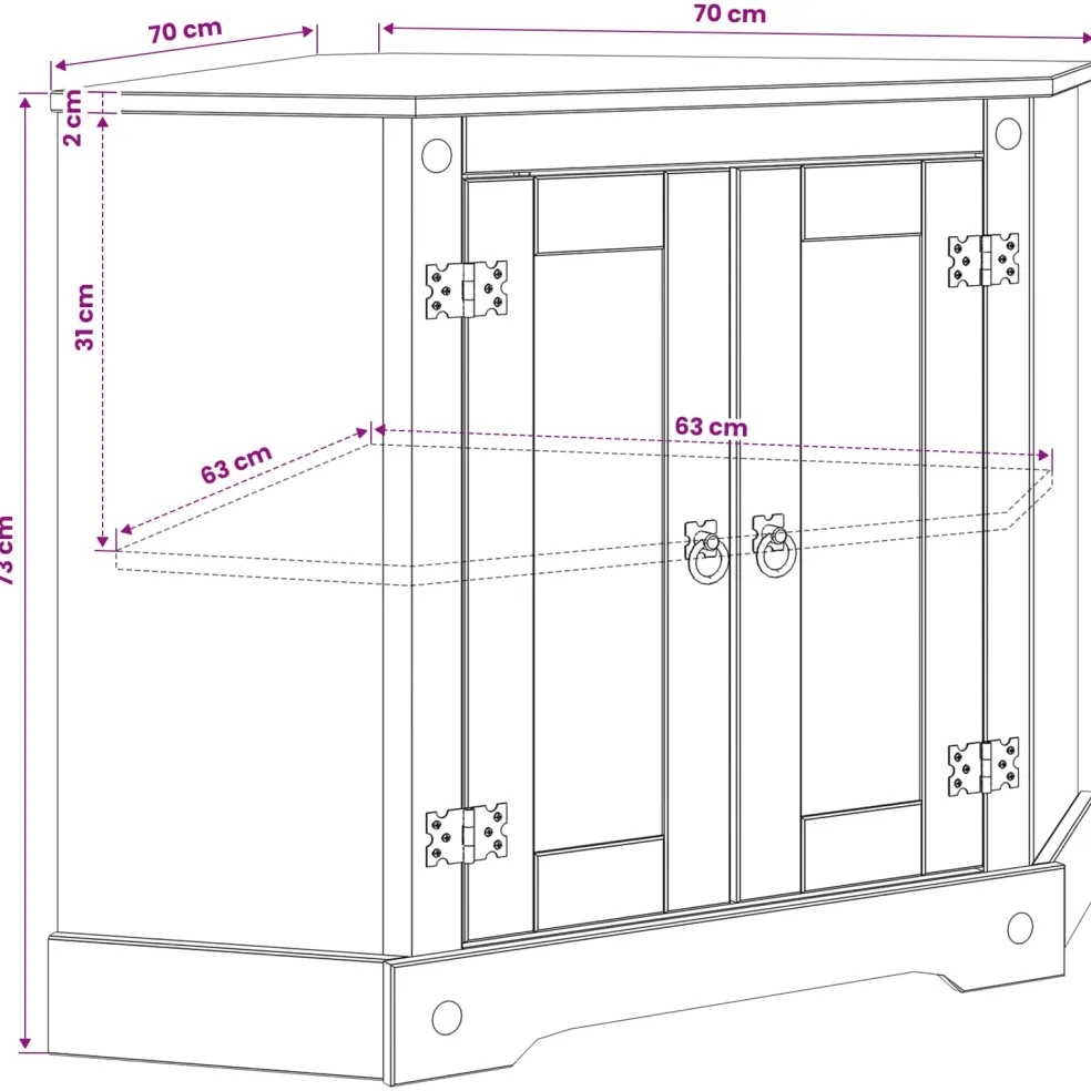 vidaXL Aquarium Stand CORONA Bruin 70 x 70 x 73 cm 300 kg