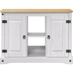 vidaXL Aquarium Stand CORONA Wit en Bruin 101,5 x 37 x 73 cm 300 kg