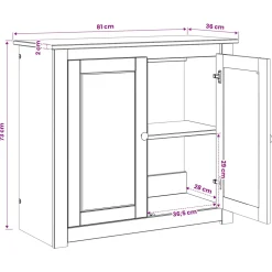 vidaXL Aquarium Stand PANAMA Bruin 81 x 36 x 73 cm 250 kg