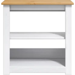 vidaXL Aquarium Stand PANAMA Wit en Bruin 60 x 30 x 60 cm 150 kg