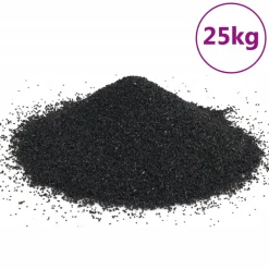vidaXL Aquariumzand 25 kg 0,2-2 mm zwart