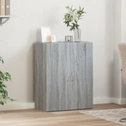 vidaXL Archiefkast 60x32x77,5 cm bewerkt hout grijs sonoma eiken