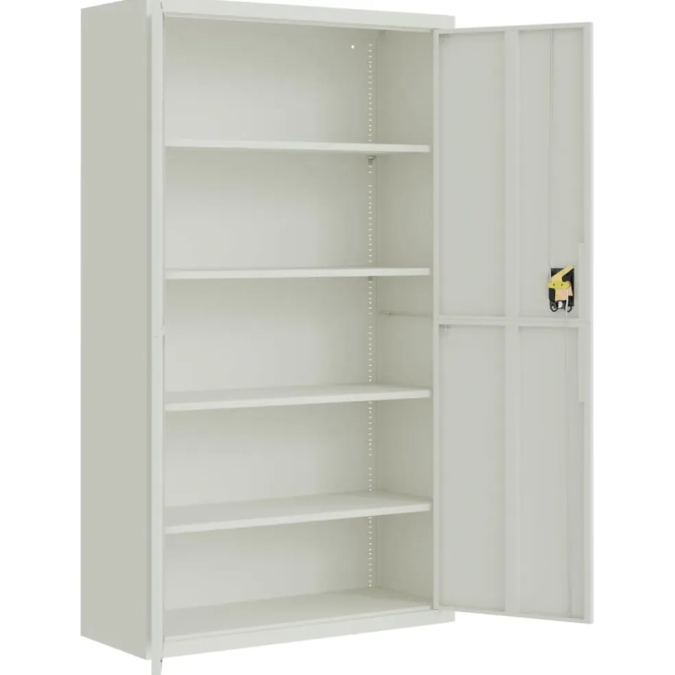 vidaXL Archiefkast 105x40x180 cm staal lichtgrijs