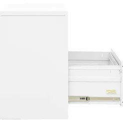 vidaXL Archiefkast 90x46x72,5 cm staal wit
