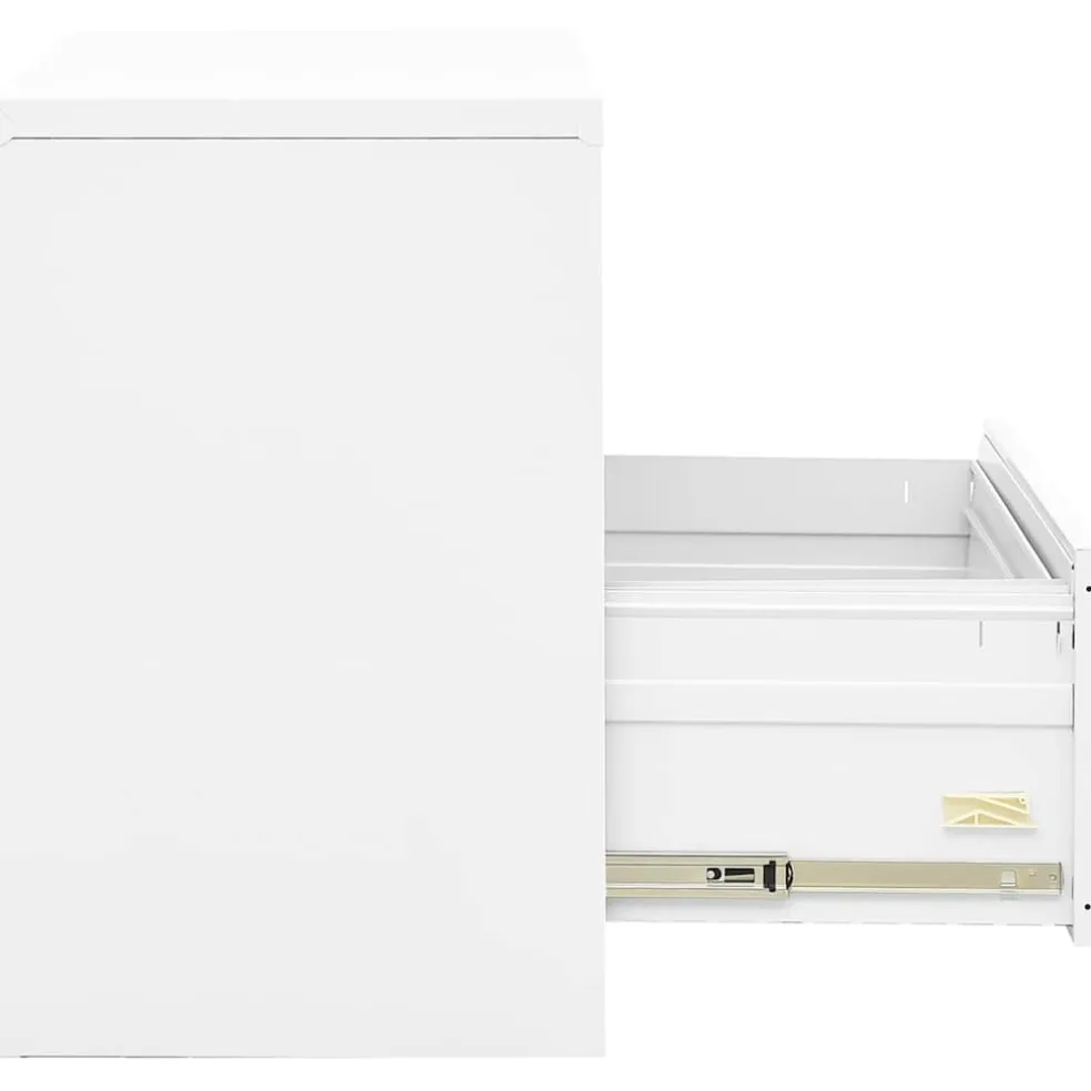 vidaXL Archiefkast 90x46x72,5 cm staal wit