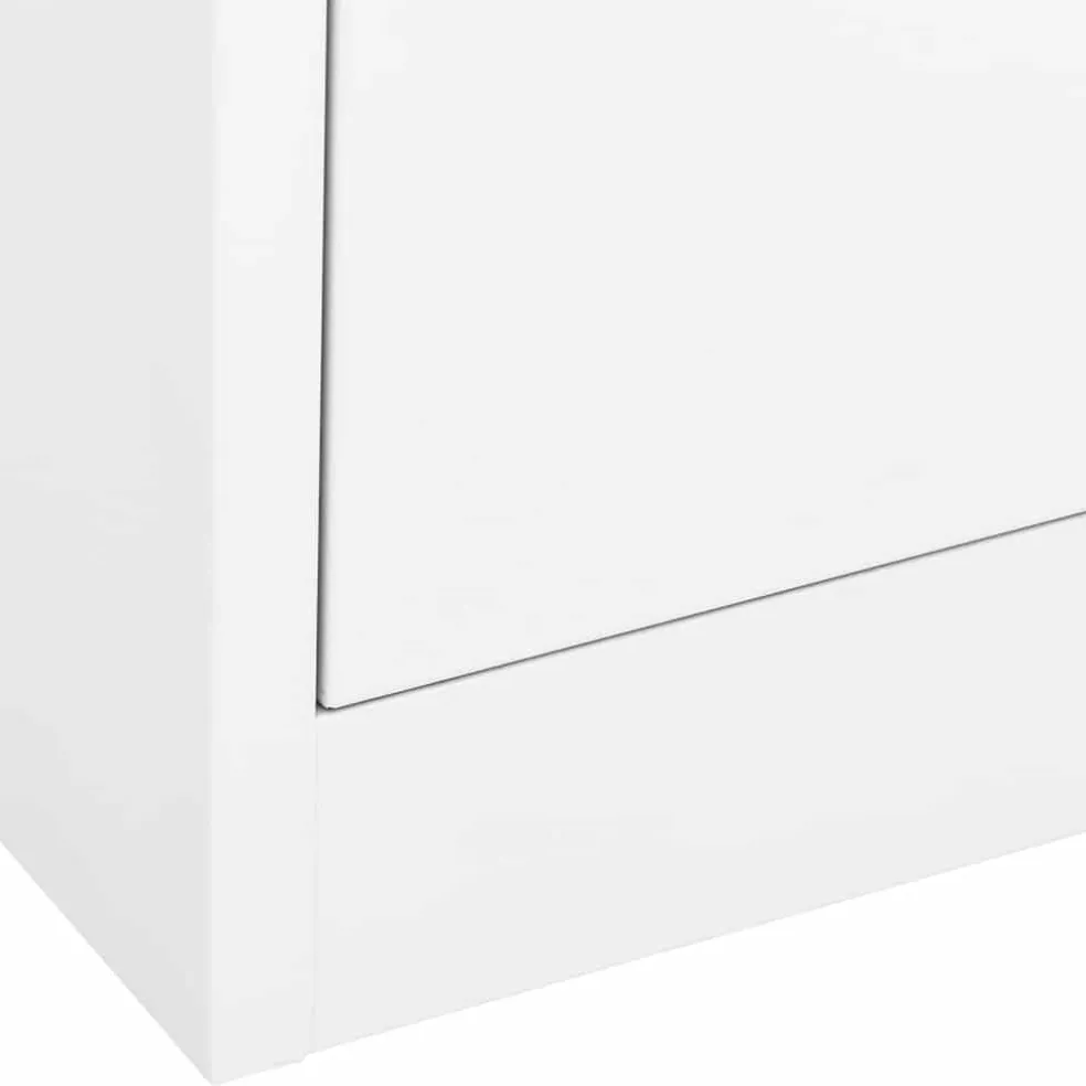 vidaXL Archiefkast 90x46x72,5 cm staal wit