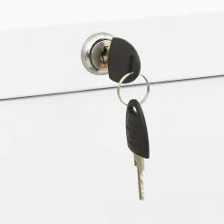 vidaXL Archiefkast 90x46x72,5 cm staal wit