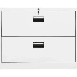 vidaXL Archiefkast 90x46x72,5 cm staal wit