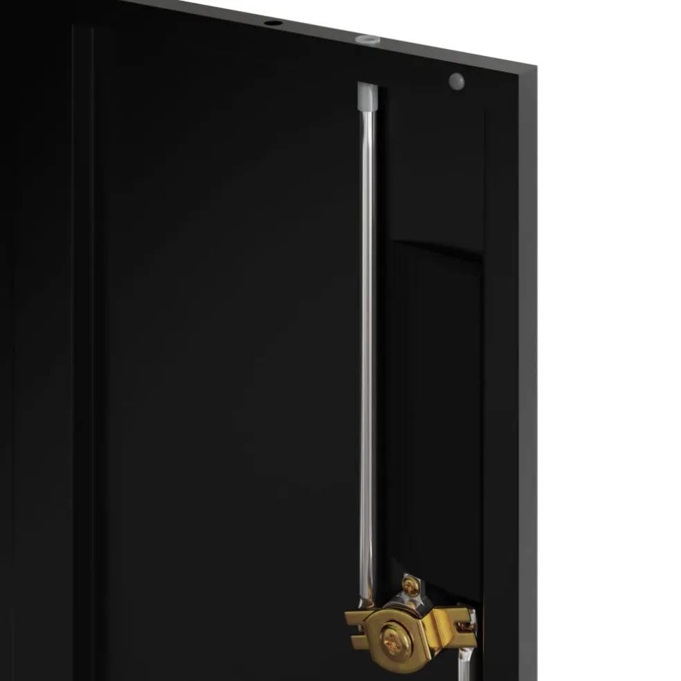 vidaXL Archiefkast 90x40x40 cm staal zwart