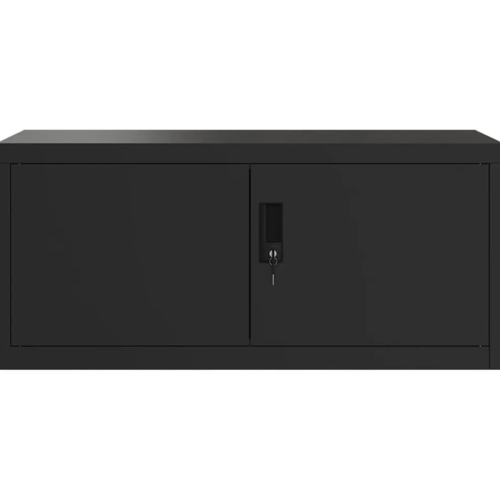 vidaXL Archiefkast 90x40x40 cm staal zwart