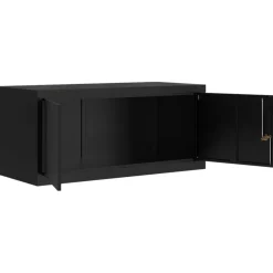 vidaXL Archiefkast 90x40x40 cm staal zwart