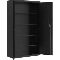 vidaXL Archiefkast 105x40x180 cm staal zwart