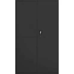 vidaXL Archiefkast 105x40x180 cm staal zwart