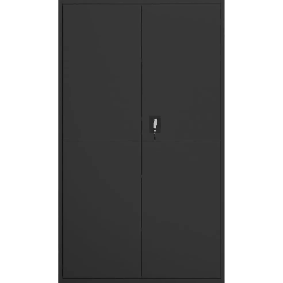 vidaXL Archiefkast 105x40x180 cm staal zwart