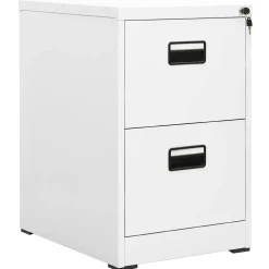 vidaXL Archiefkast 46x62x72,5 cm staal wit
