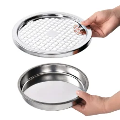 vidaXL Asbak/prullenbak 30 L staal grijs