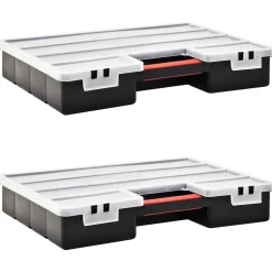 vidaXL Assortimentsdozen 2 st met verdelers 460x325x80 mm kunststof