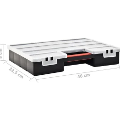 vidaXL Assortimentsdozen 2 st met verdelers 460x325x80 mm kunststof