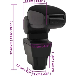 vidaXL Auto-armsteun 11x35x(32-49) cm ABS zwart