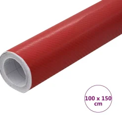 vidaXL Autofolie 4D 100x150 cm rood