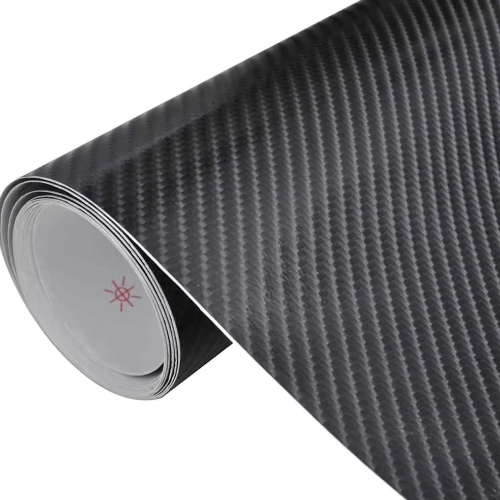 vidaXL Autofolie 4D 100x150 cm zwart