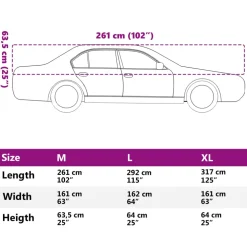vidaXL Autohoes voor helft van de auto met haken M PEVA zilverkleurig