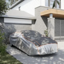 vidaXL Autohoes voor sedan hagelbescherming S zilverkleurig en grijs