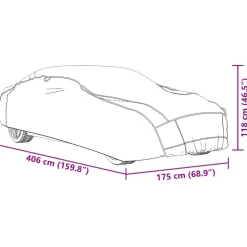 vidaXL Autohoes voor sedan hagelbescherming S zilverkleurig en grijs
