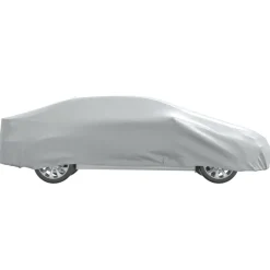 vidaXL Autohoes voor sedan met gespriemen M volledig zilverkleurig