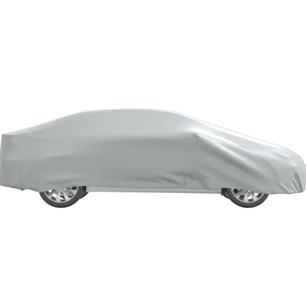 vidaXL Autohoes voor sedan met gespriemen M volledig zilverkleurig
