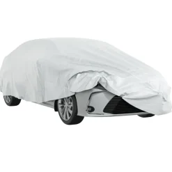 vidaXL Autohoes voor sedan met gespriemen M volledig zilverkleurig