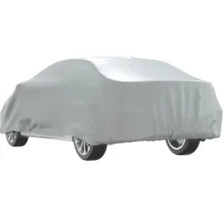 vidaXL Autohoes voor sedan met gespriemen M volledig zilverkleurig