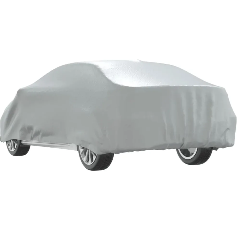 vidaXL Autohoes voor sedan met gespriemen M volledig zilverkleurig