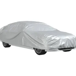 vidaXL Autohoes voor sedan met gespriemen M PEVA zilverkleurig