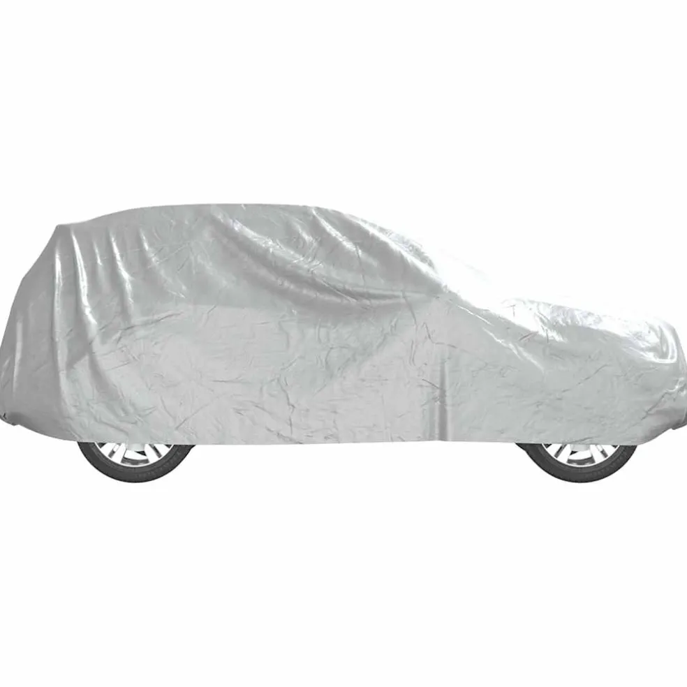 vidaXL Autohoes voor SUV met gespriemen M volledig zilverkleurig