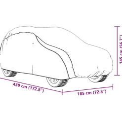 vidaXL Autohoes voor SUV met gespriemen M volledig zilverkleurig
