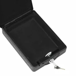 vidaXL Auto Safe met slot Zwart 22 x 16 x 7 cm Staal