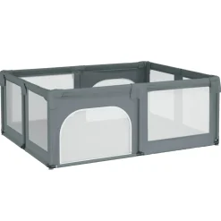 vidaXL Babybox met 2 deuren oxford stof lichtgrijs