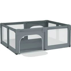 vidaXL Babybox met 2 deuren oxford stof lichtgrijs