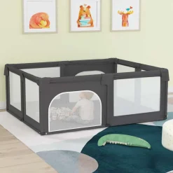vidaXL Babybox met 2 deuren oxford stof donkergrijs