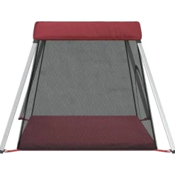 vidaXL Babybox met matras linnen rood