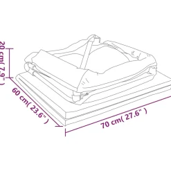 vidaXL Babybox met matras linnen rood