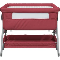 vidaXL Babybox met matras linnen rood