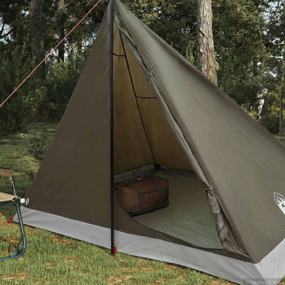 vidaXL Backpacking Tent 4-persoons Bruin en Grijs