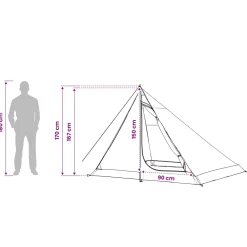 vidaXL Backpacking Tent 4-persoons Bruin en Grijs